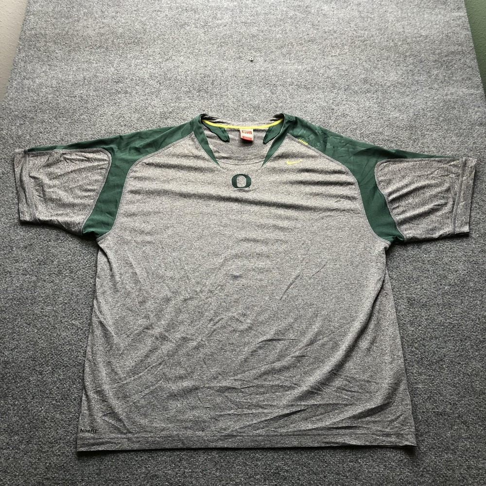 Oregon Ducks Shirt Mens 3XL Heather Gray NCAA Football Nike Team NikeFIT Dry Tee